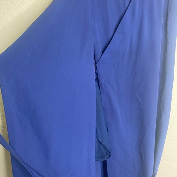 Everlane Wrap Dress Womens Size 2 Royal Blue Sleeveless Midi Casual - Picture 5 of 9